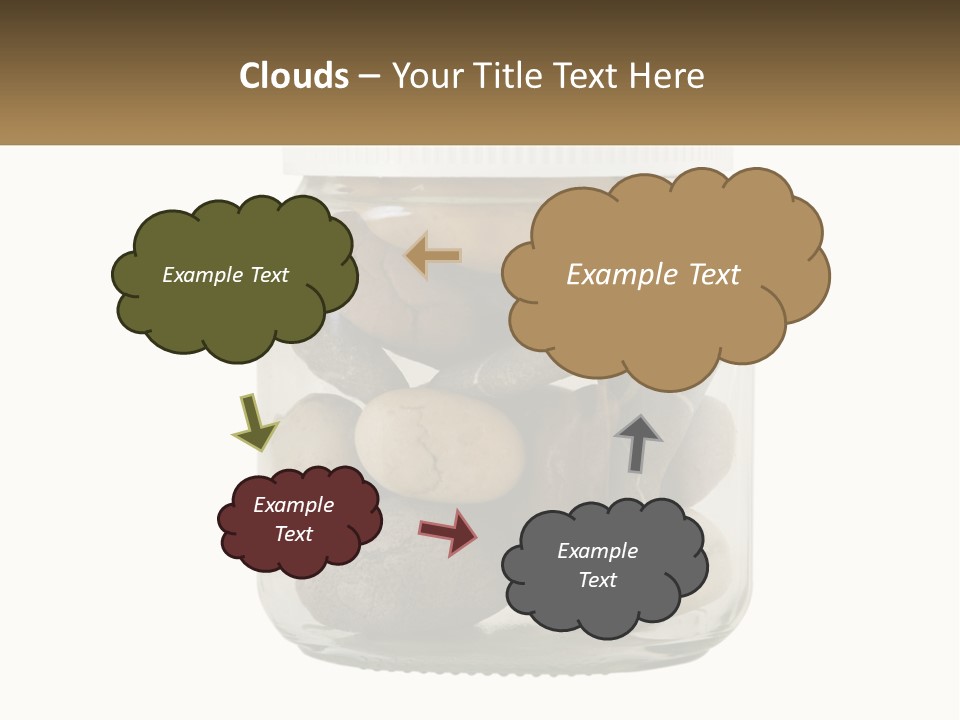 A Jar Filled With Lots Of Rocks On Top Of A Table PowerPoint Template