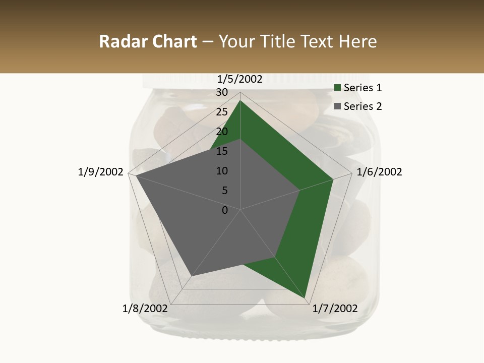 A Jar Filled With Lots Of Rocks On Top Of A Table PowerPoint Template