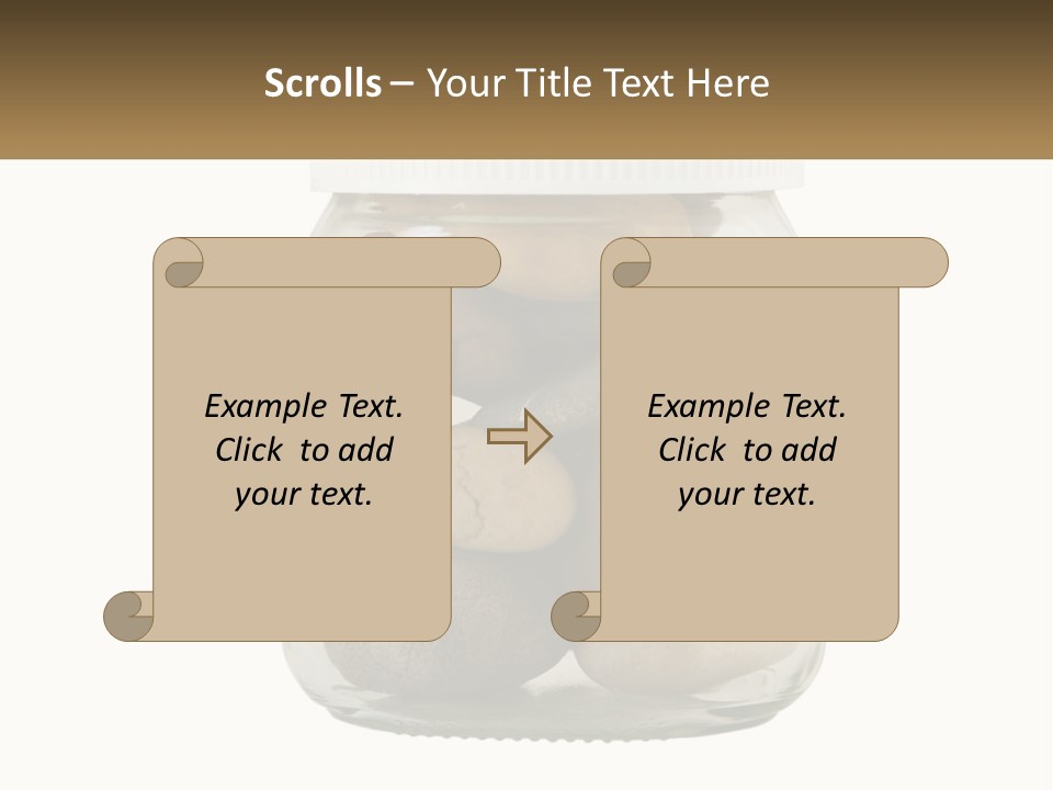 A Jar Filled With Lots Of Rocks On Top Of A Table PowerPoint Template