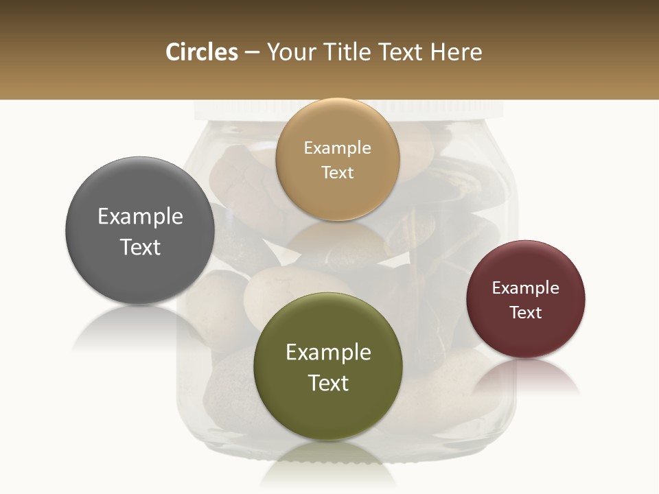 A Jar Filled With Lots Of Rocks On Top Of A Table PowerPoint Template