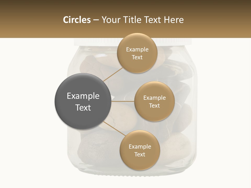 A Jar Filled With Lots Of Rocks On Top Of A Table PowerPoint Template