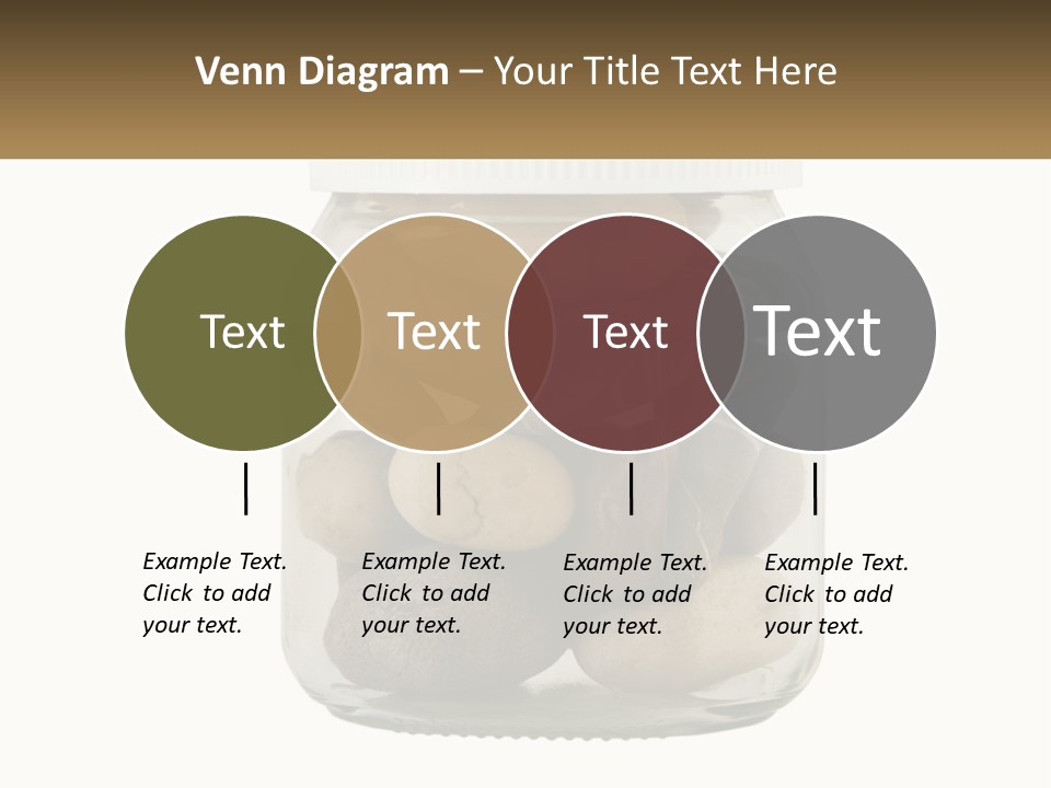 A Jar Filled With Lots Of Rocks On Top Of A Table PowerPoint Template