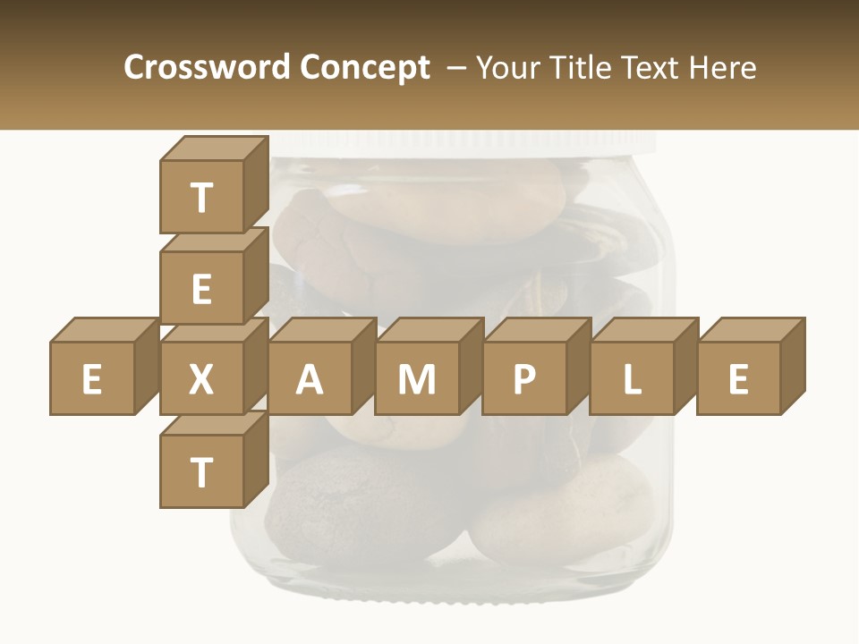 A Jar Filled With Lots Of Rocks On Top Of A Table PowerPoint Template