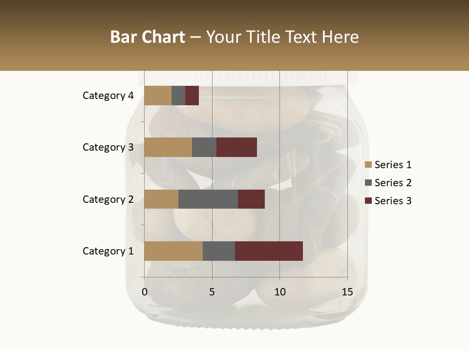 A Jar Filled With Lots Of Rocks On Top Of A Table PowerPoint Template