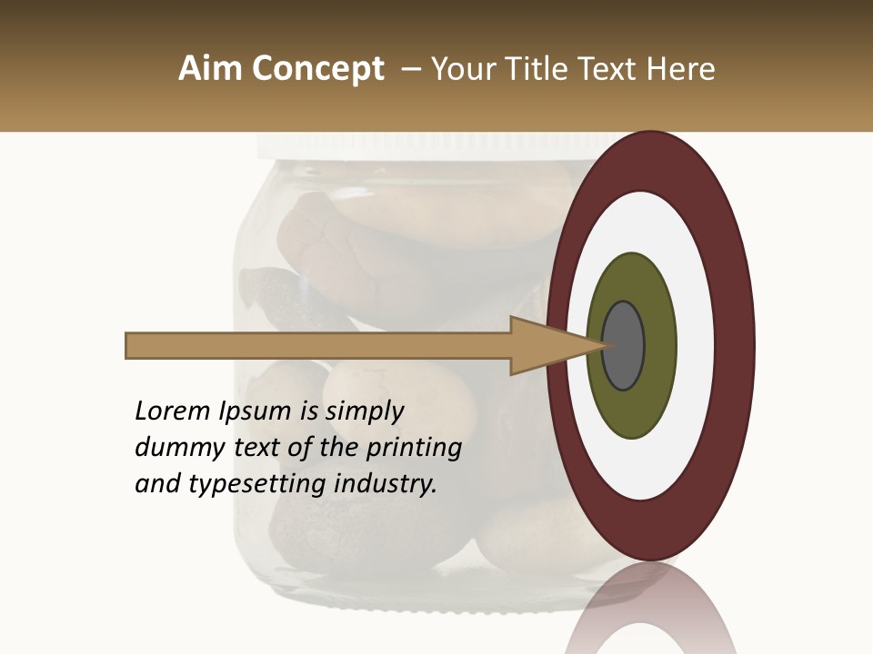 A Jar Filled With Lots Of Rocks On Top Of A Table PowerPoint Template