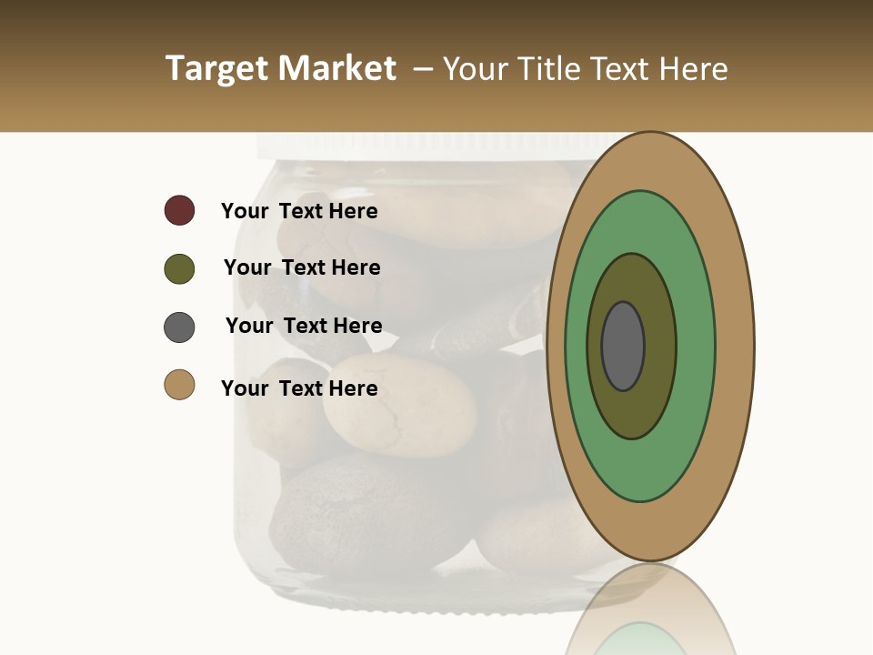 A Jar Filled With Lots Of Rocks On Top Of A Table PowerPoint Template