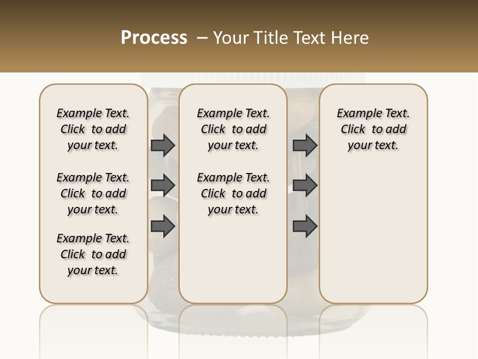 A Jar Filled With Lots Of Rocks On Top Of A Table PowerPoint Template