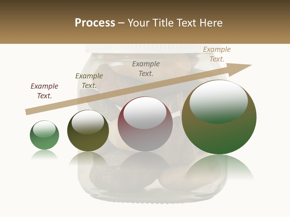 A Jar Filled With Lots Of Rocks On Top Of A Table PowerPoint Template