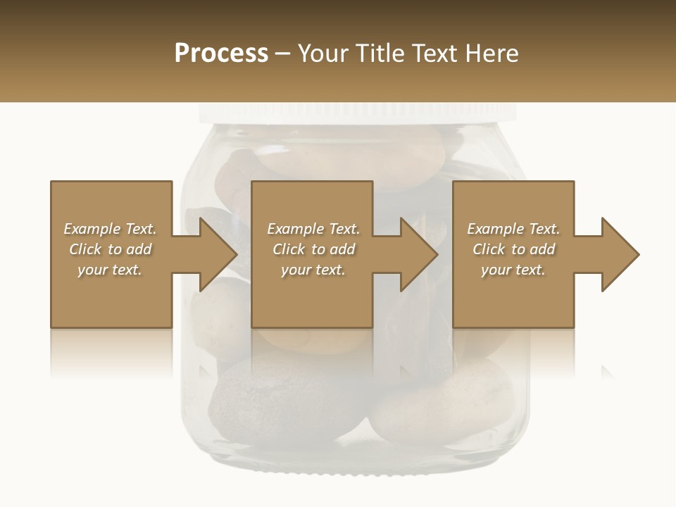 A Jar Filled With Lots Of Rocks On Top Of A Table PowerPoint Template