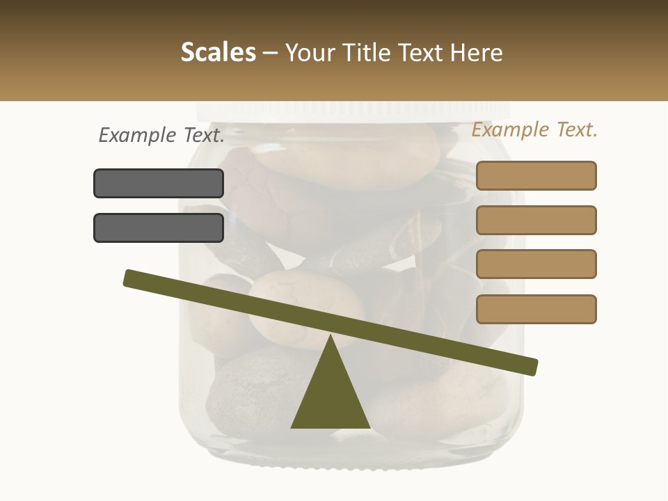 A Jar Filled With Lots Of Rocks On Top Of A Table PowerPoint Template