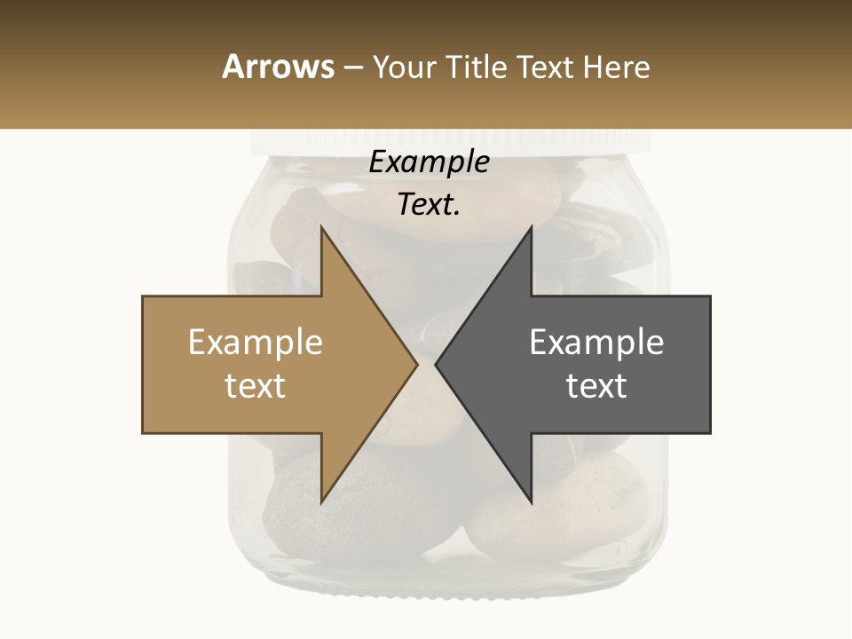 A Jar Filled With Lots Of Rocks On Top Of A Table PowerPoint Template