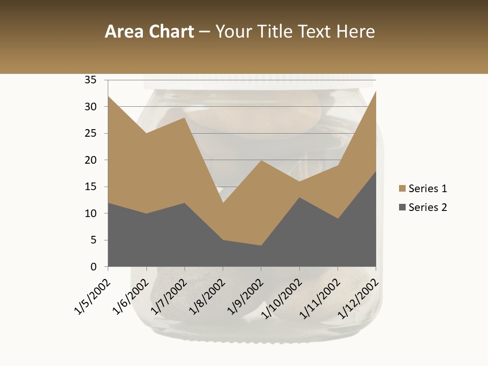 A Jar Filled With Lots Of Rocks On Top Of A Table PowerPoint Template