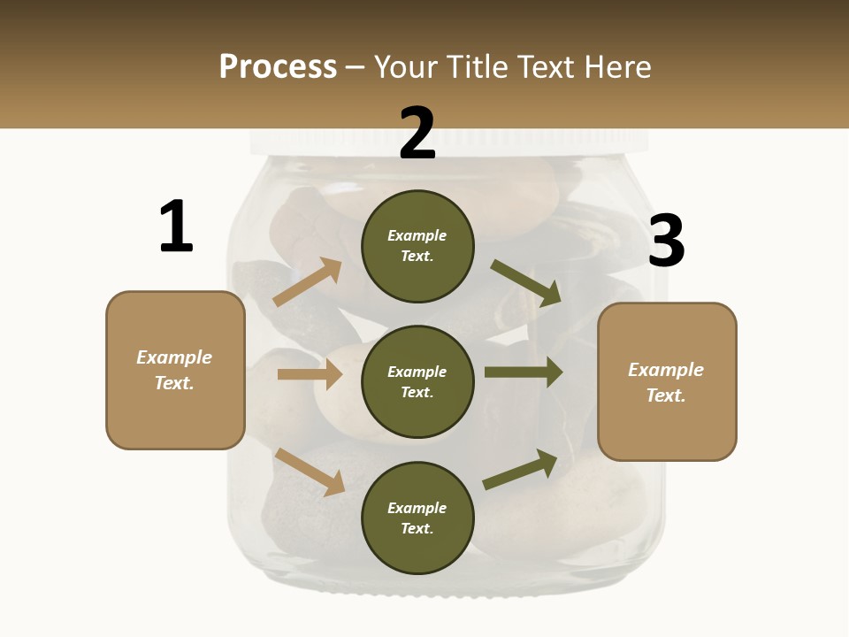A Jar Filled With Lots Of Rocks On Top Of A Table PowerPoint Template