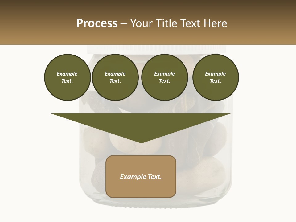 A Jar Filled With Lots Of Rocks On Top Of A Table PowerPoint Template
