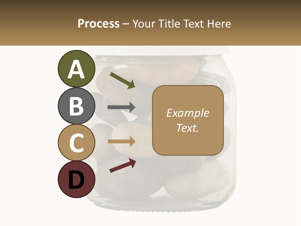 A Jar Filled With Lots Of Rocks On Top Of A Table PowerPoint Template