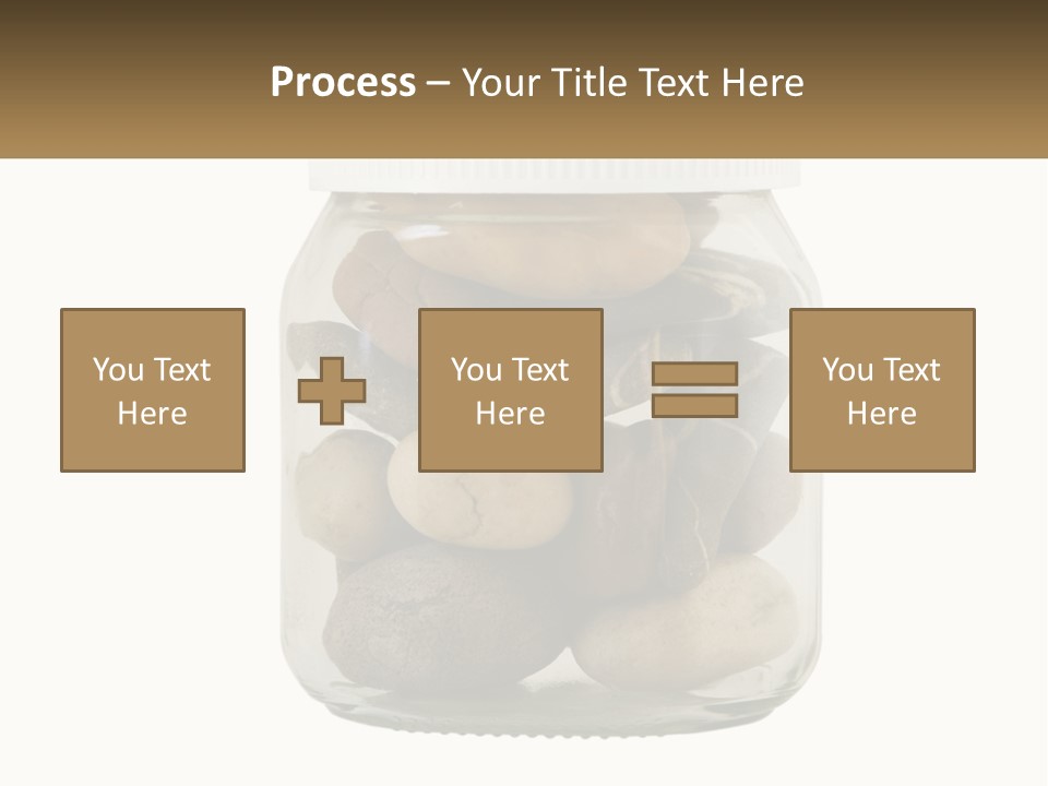 A Jar Filled With Lots Of Rocks On Top Of A Table PowerPoint Template