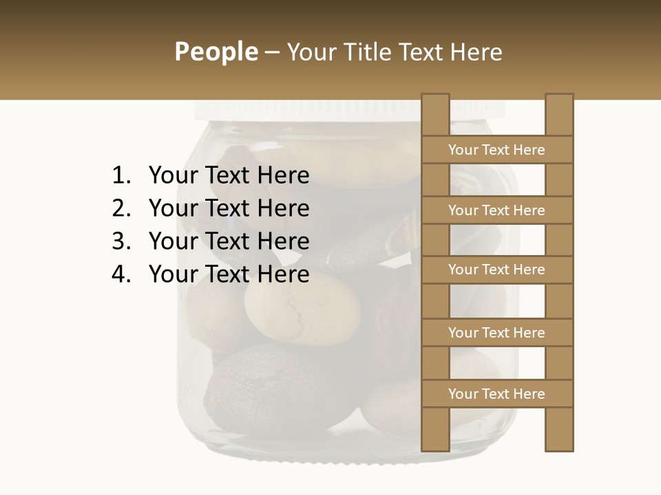 A Jar Filled With Lots Of Rocks On Top Of A Table PowerPoint Template