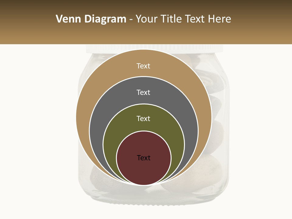 A Jar Filled With Lots Of Rocks On Top Of A Table PowerPoint Template