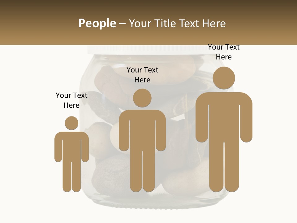 A Jar Filled With Lots Of Rocks On Top Of A Table PowerPoint Template