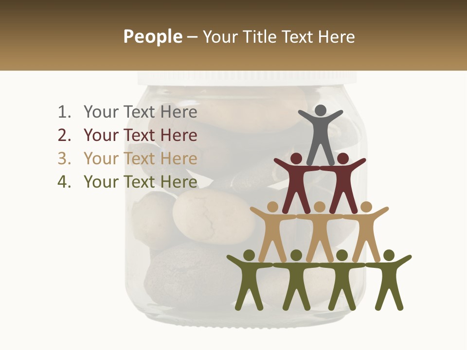 A Jar Filled With Lots Of Rocks On Top Of A Table PowerPoint Template