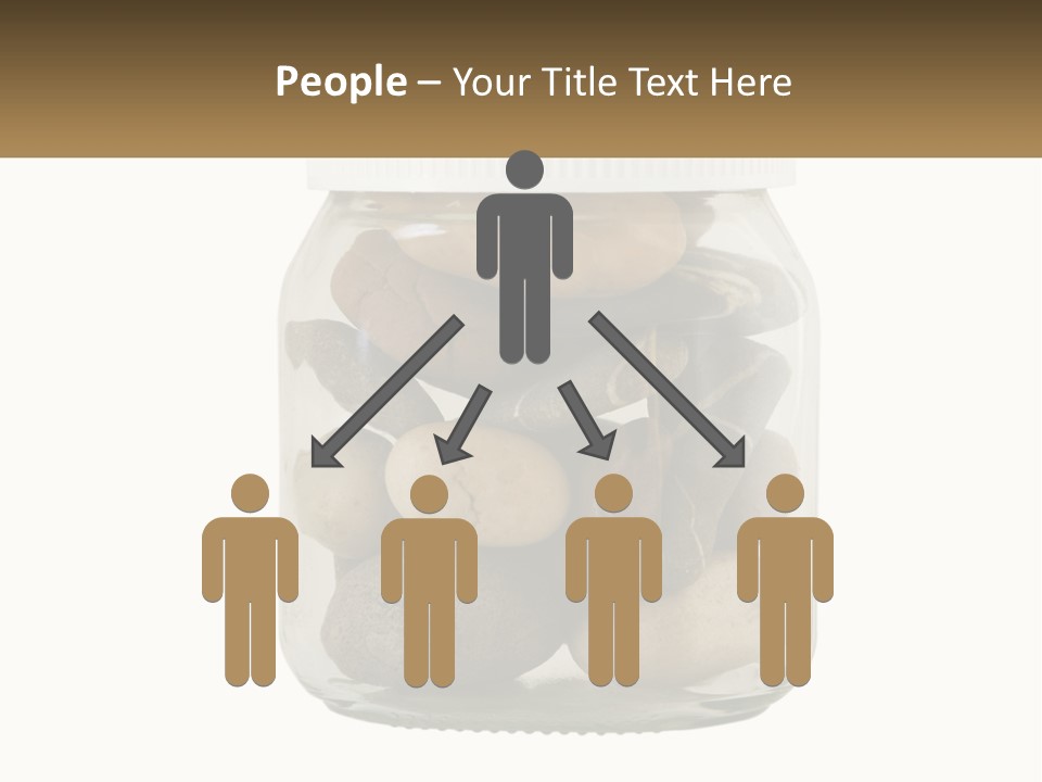 A Jar Filled With Lots Of Rocks On Top Of A Table PowerPoint Template