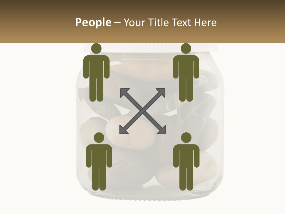 A Jar Filled With Lots Of Rocks On Top Of A Table PowerPoint Template