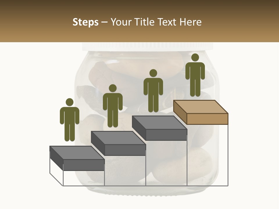 A Jar Filled With Lots Of Rocks On Top Of A Table PowerPoint Template