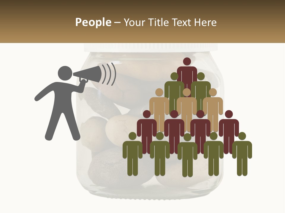 A Jar Filled With Lots Of Rocks On Top Of A Table PowerPoint Template