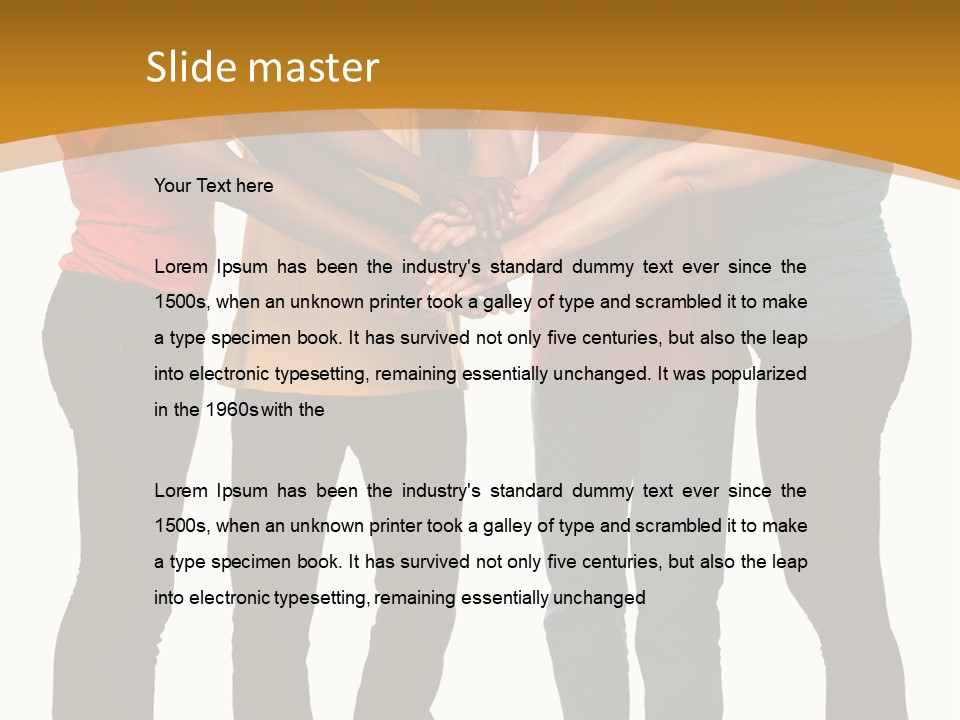 A Group Of People Holding Hands In A Circle PowerPoint Template