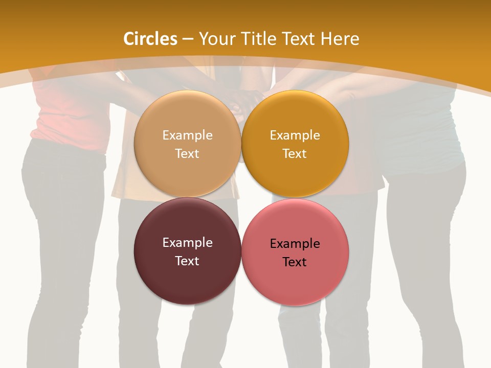 A Group Of People Holding Hands In A Circle PowerPoint Template