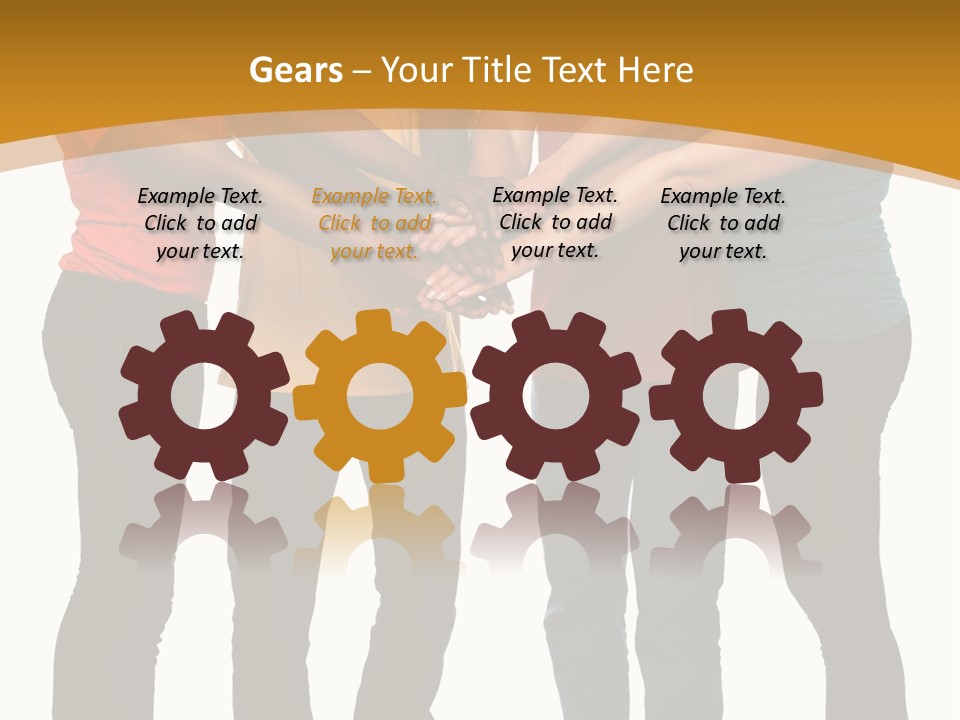 A Group Of People Holding Hands In A Circle PowerPoint Template