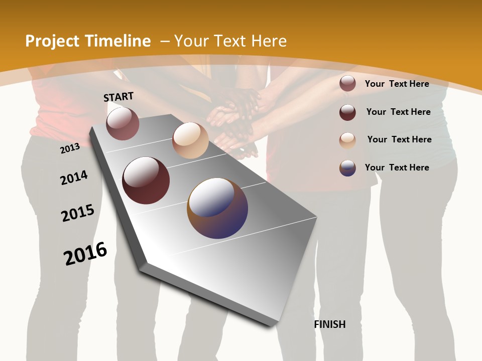 A Group Of People Holding Hands In A Circle PowerPoint Template