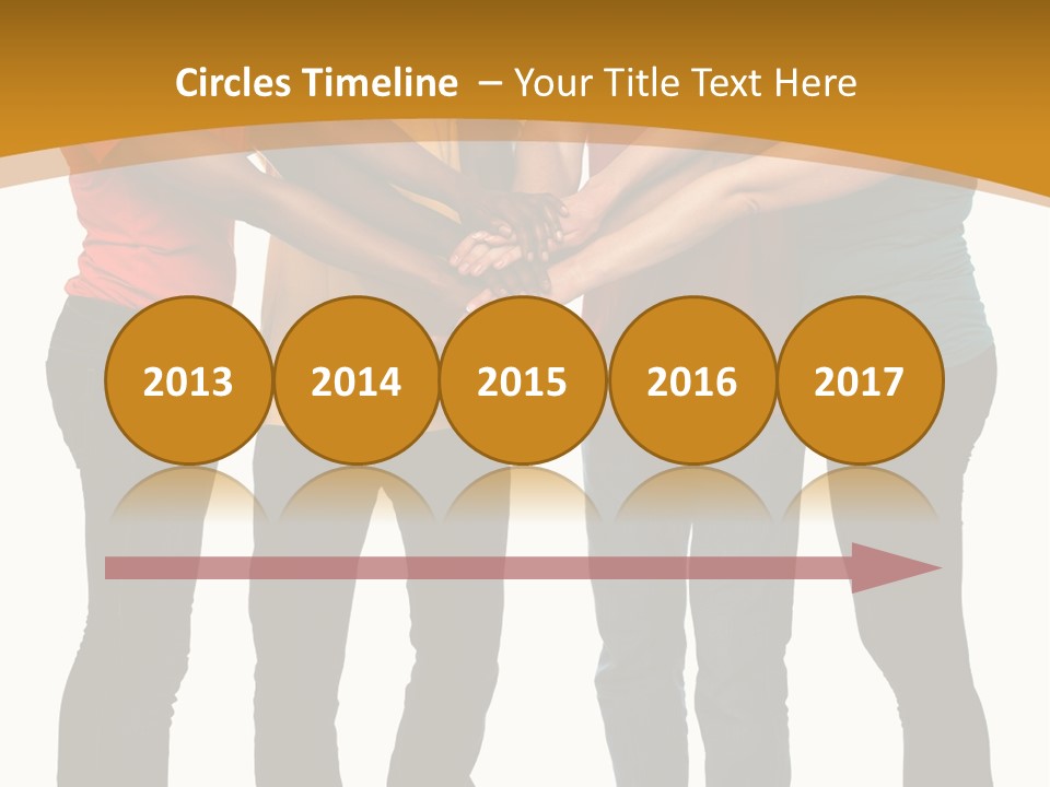 A Group Of People Holding Hands In A Circle PowerPoint Template