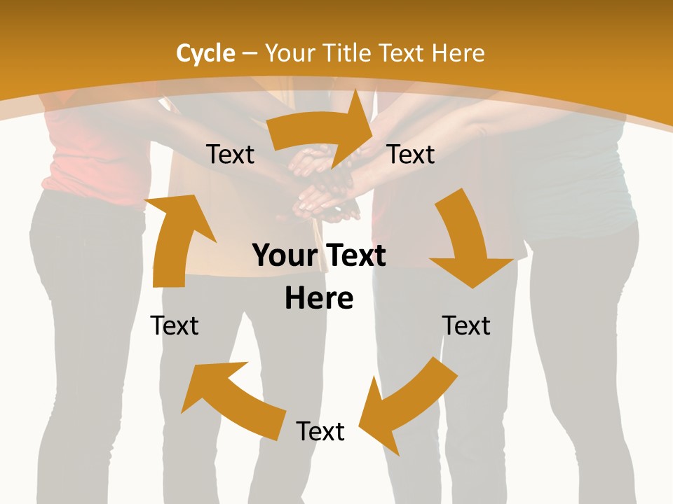 A Group Of People Holding Hands In A Circle PowerPoint Template