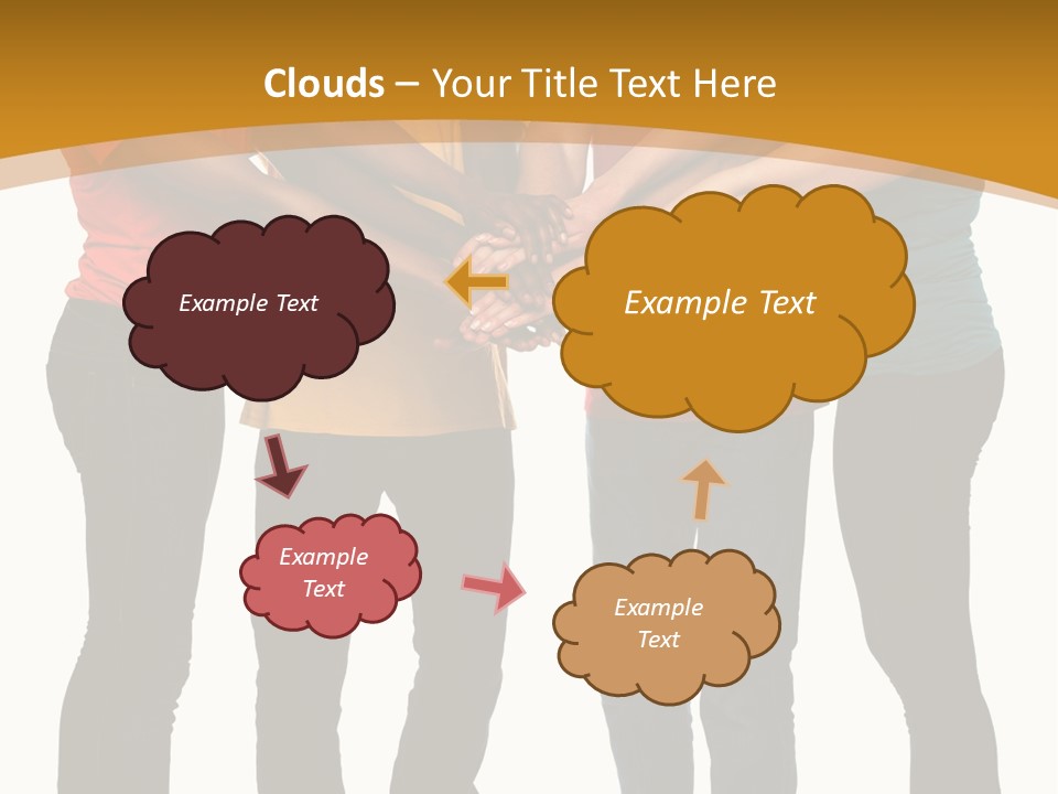 A Group Of People Holding Hands In A Circle PowerPoint Template