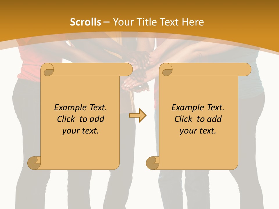 A Group Of People Holding Hands In A Circle PowerPoint Template