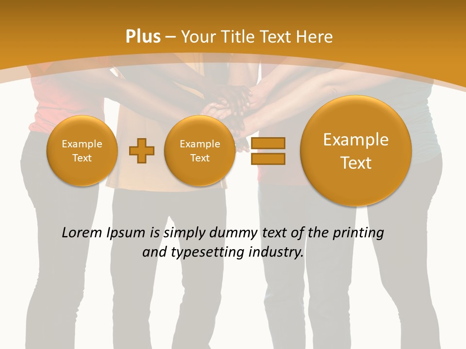A Group Of People Holding Hands In A Circle PowerPoint Template