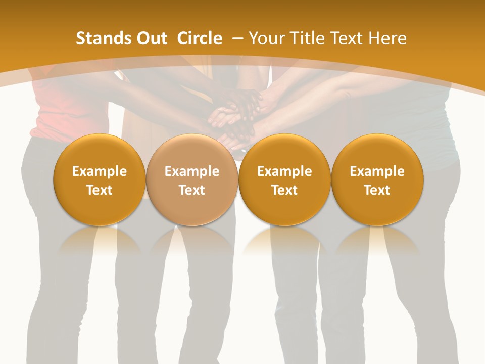 A Group Of People Holding Hands In A Circle PowerPoint Template