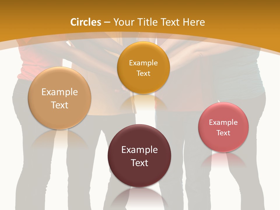 A Group Of People Holding Hands In A Circle PowerPoint Template