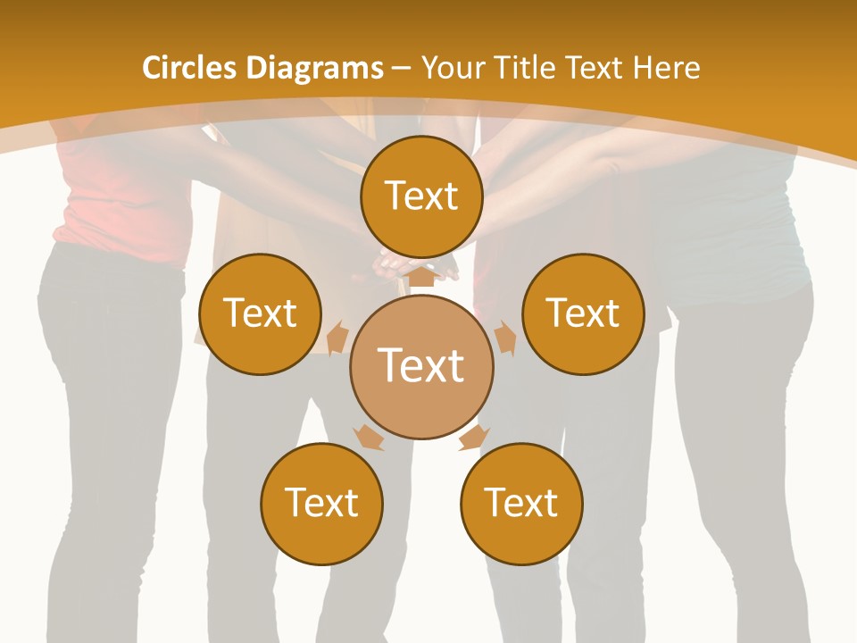 A Group Of People Holding Hands In A Circle PowerPoint Template