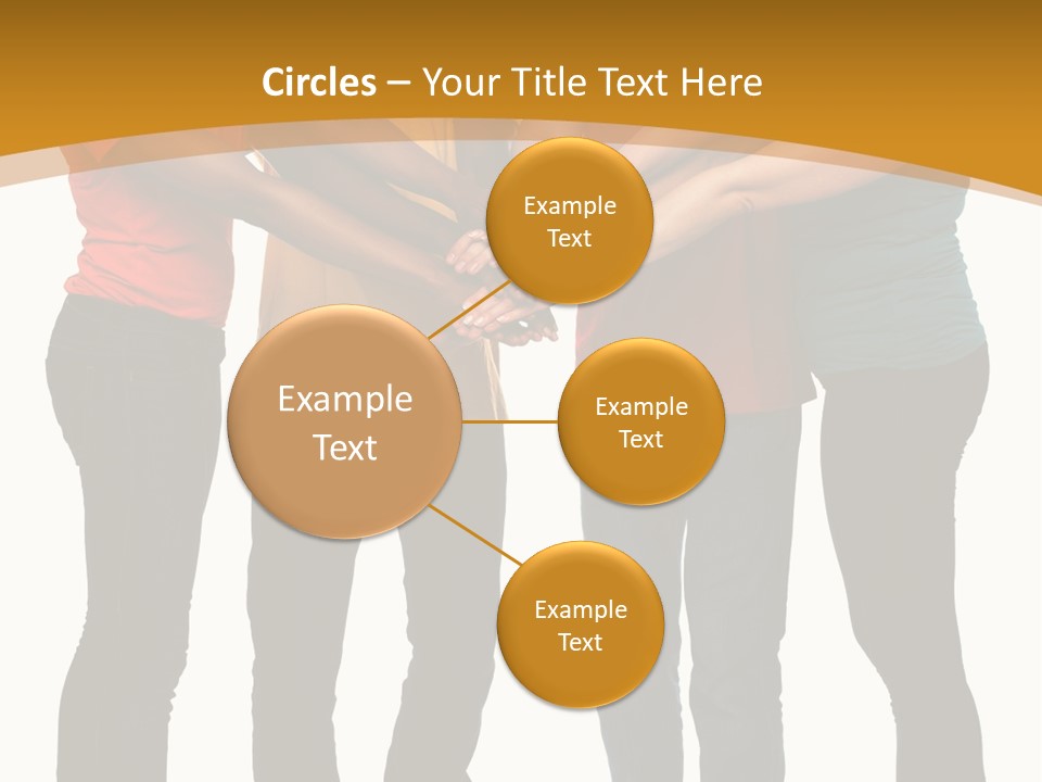 A Group Of People Holding Hands In A Circle PowerPoint Template