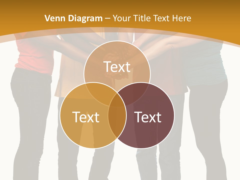 A Group Of People Holding Hands In A Circle PowerPoint Template