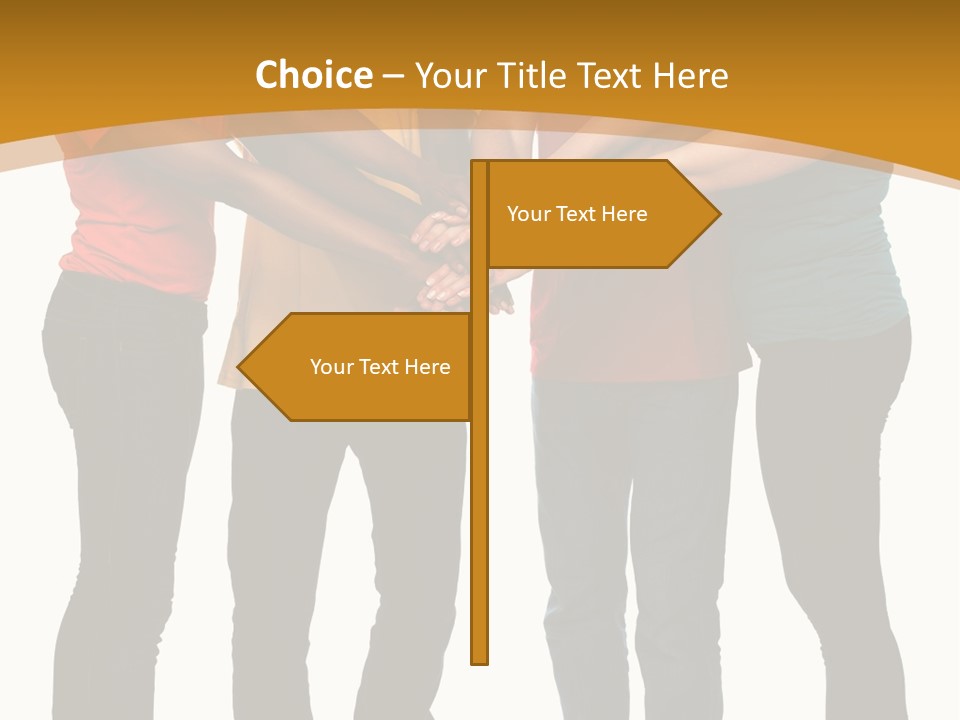 A Group Of People Holding Hands In A Circle PowerPoint Template