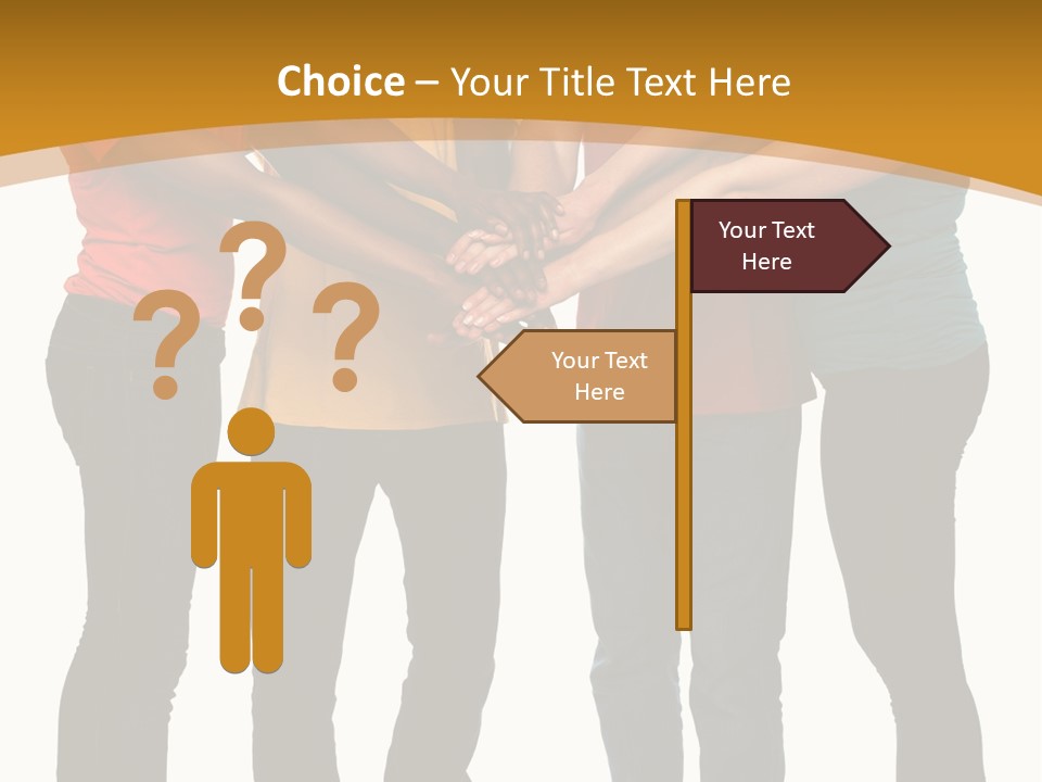 A Group Of People Holding Hands In A Circle PowerPoint Template