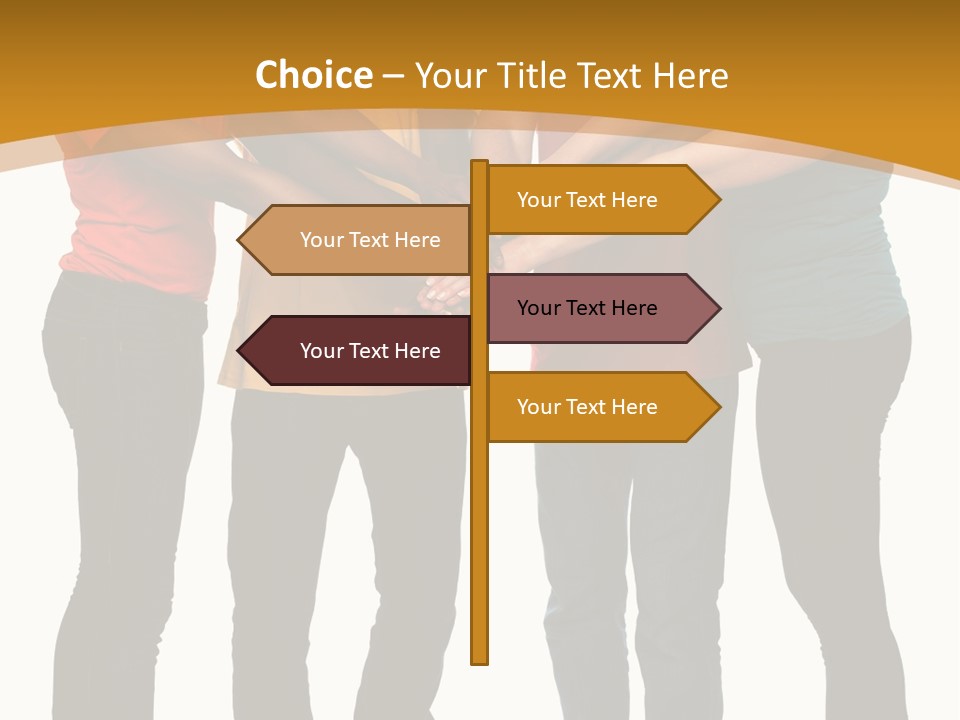 A Group Of People Holding Hands In A Circle PowerPoint Template