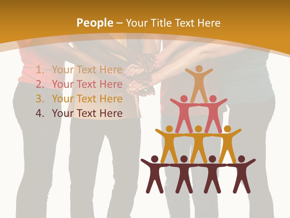 A Group Of People Holding Hands In A Circle PowerPoint Template