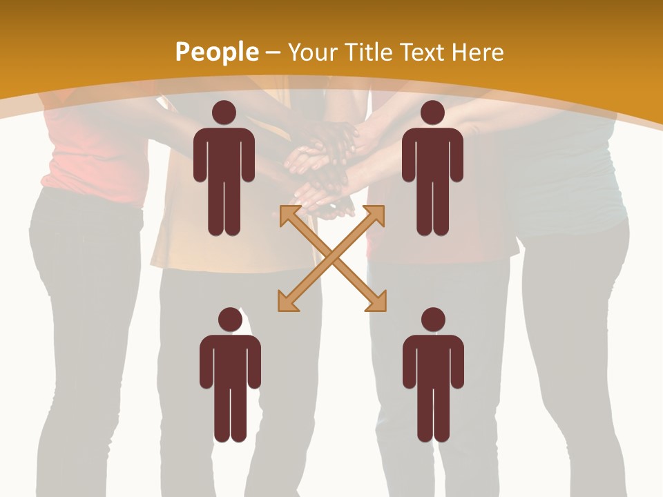 A Group Of People Holding Hands In A Circle PowerPoint Template