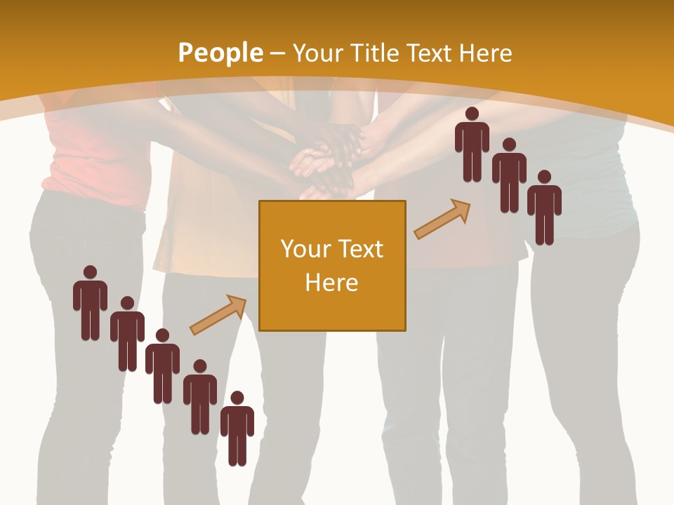 A Group Of People Holding Hands In A Circle PowerPoint Template
