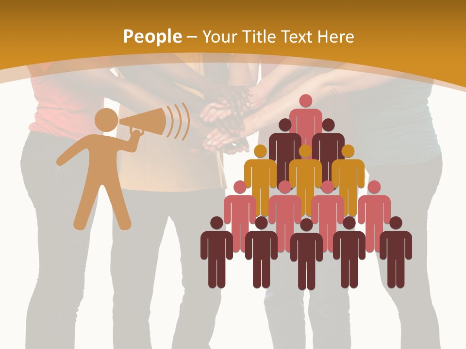 A Group Of People Holding Hands In A Circle PowerPoint Template