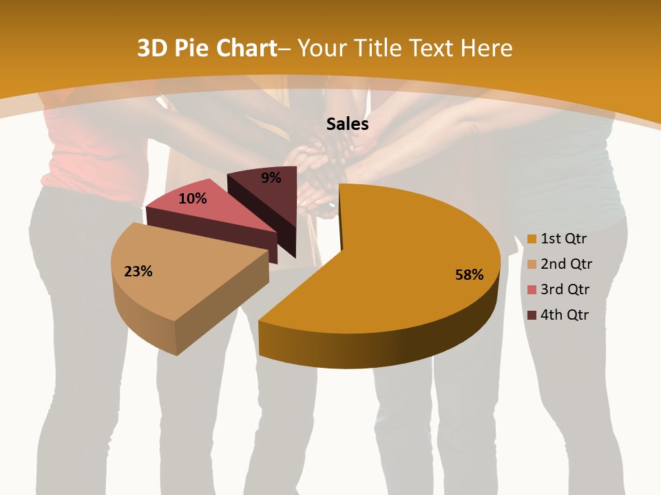 A Group Of People Holding Hands In A Circle PowerPoint Template
